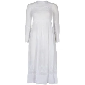 1910s White Cotton Muslin Tea Dress