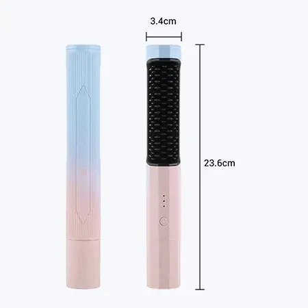 2 in 1  Wireless USB Straightening Brush