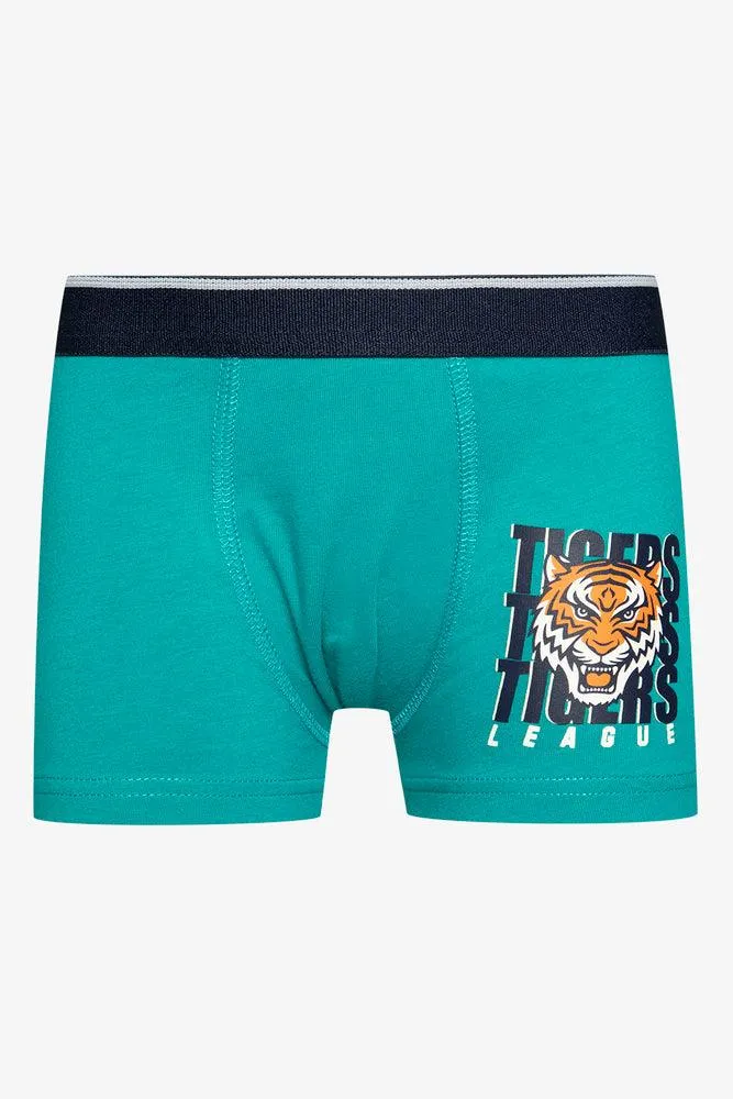 3 Pack Tiger Boxers Blue