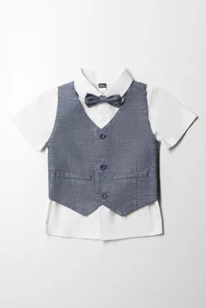 3 Piece Short Sleeve Smart Set Indigo