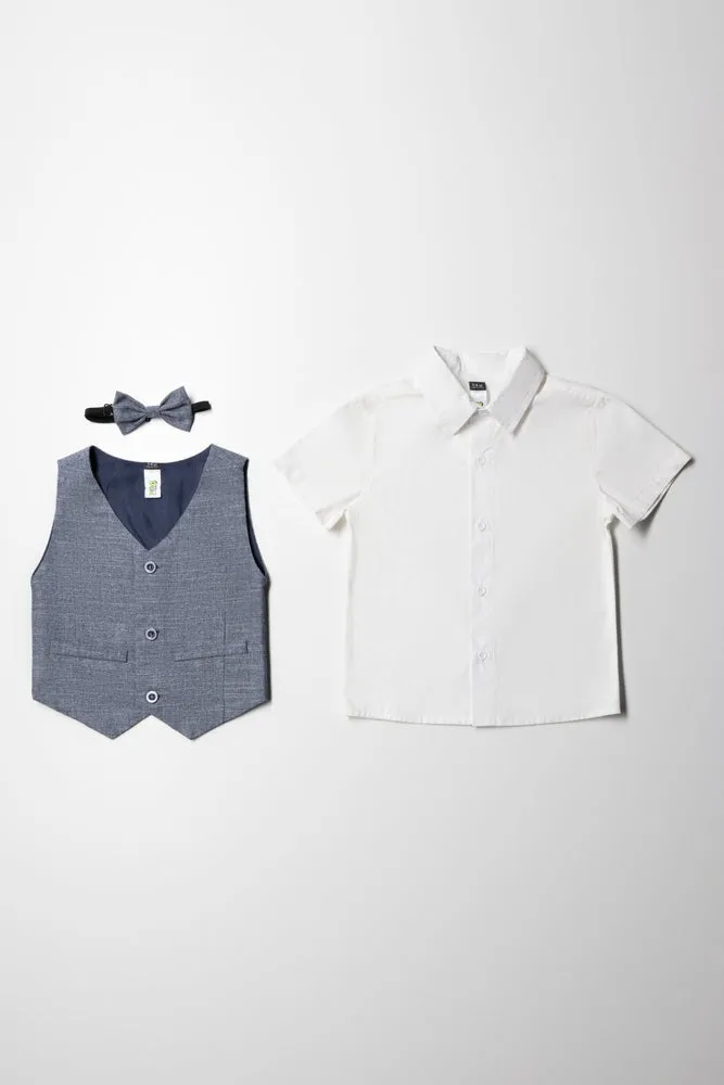 3 Piece Short Sleeve Smart Set Indigo