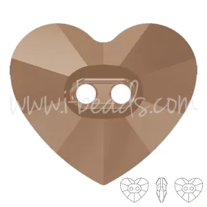 3023 Swarovski heart crystal button crystal rose gold 12x10.5mm (2)