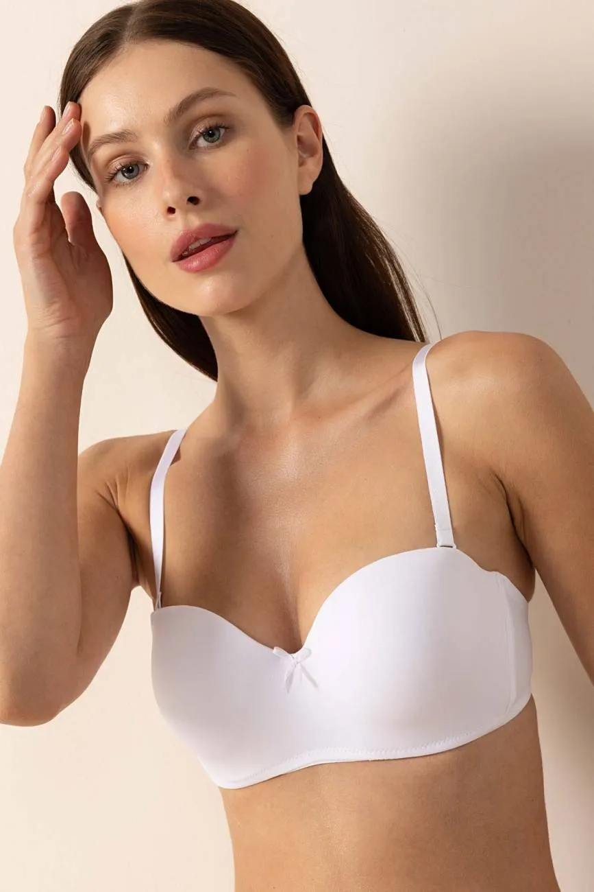 3656 White Strapless Bra