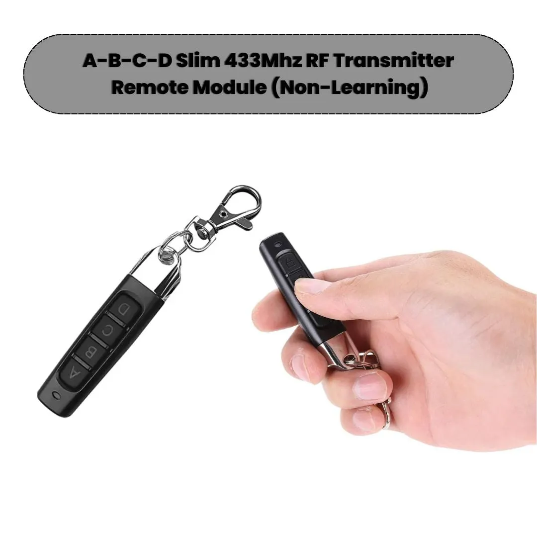 433Mhz 4-Channel RF Transmitter Remote Module