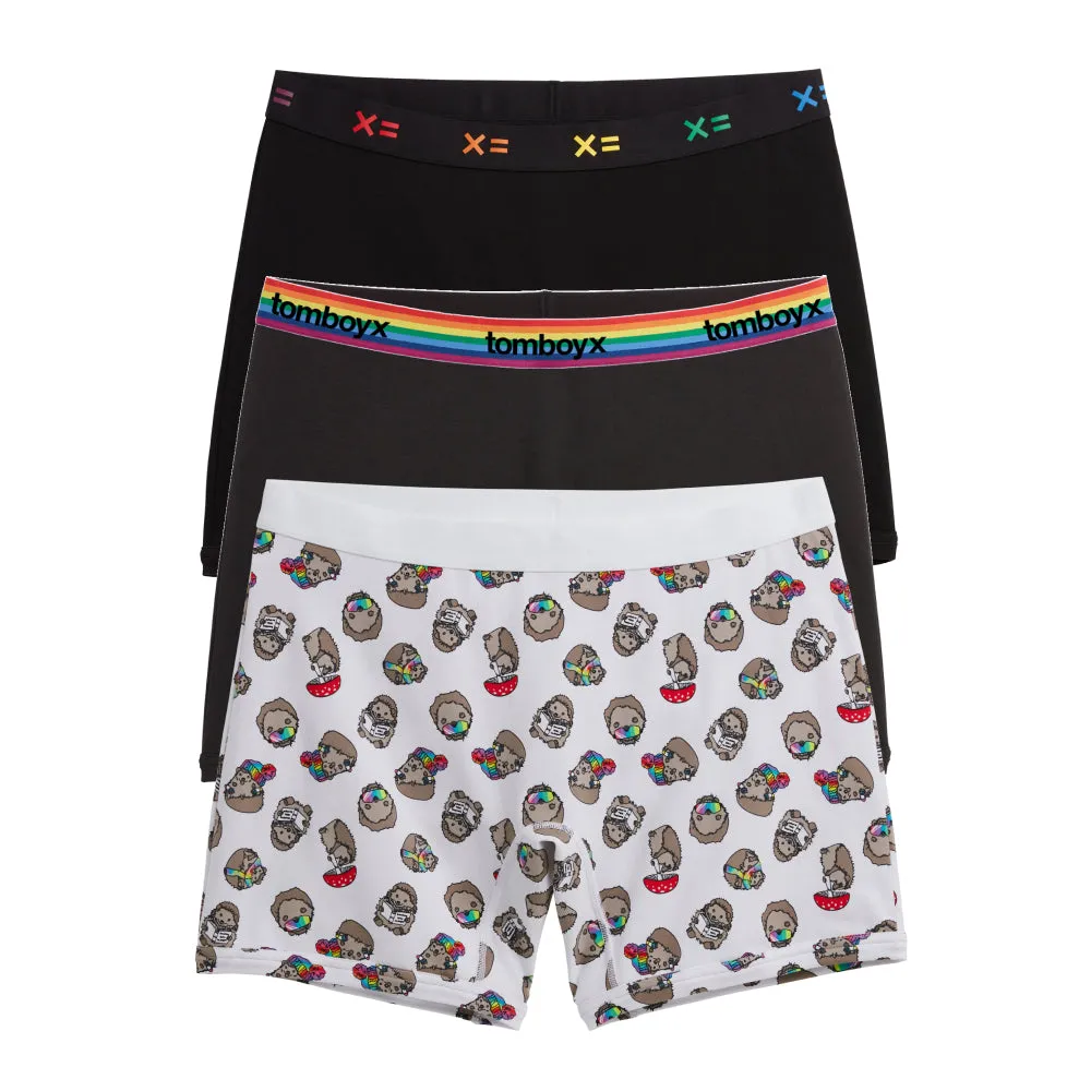 6" No Fly Boxer Briefs 3-Pack - Be Hedgey