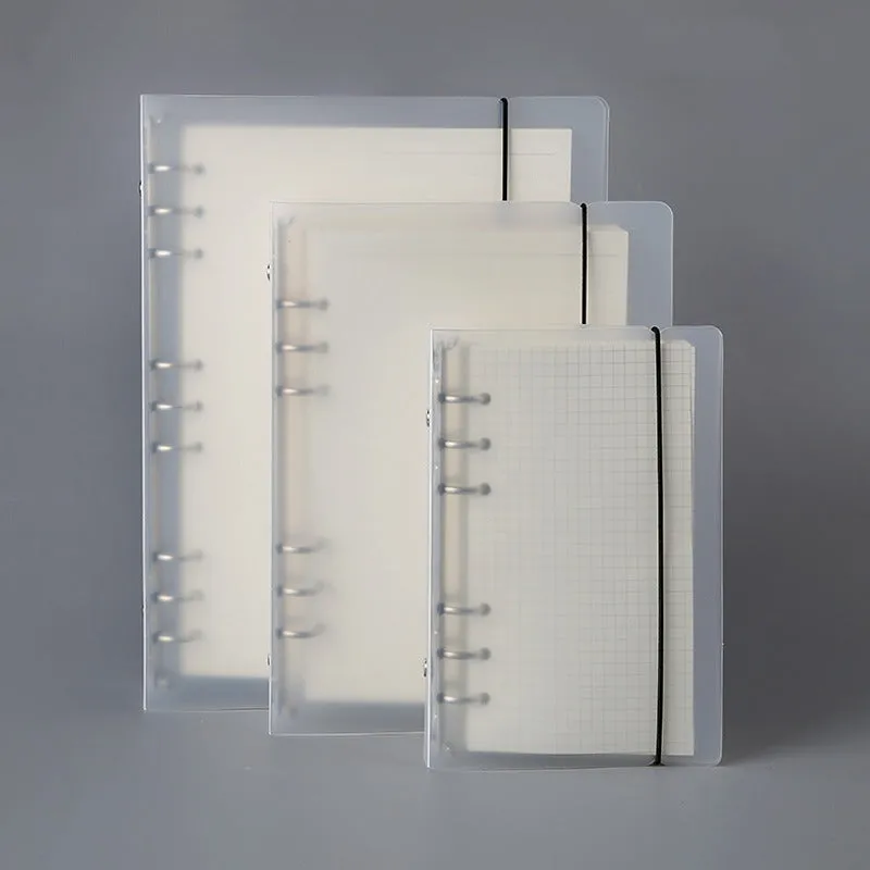 A5/A6 Translucent Shell Elastic Closure Hand Journal