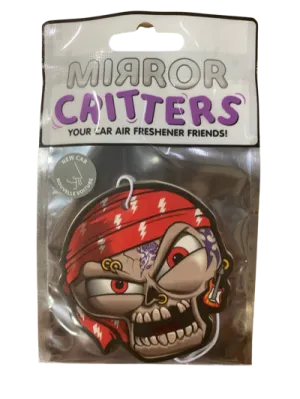 Air Freshener Mirror Critters Pirate New Car Scented- 24 Pieces Per Pack 41443