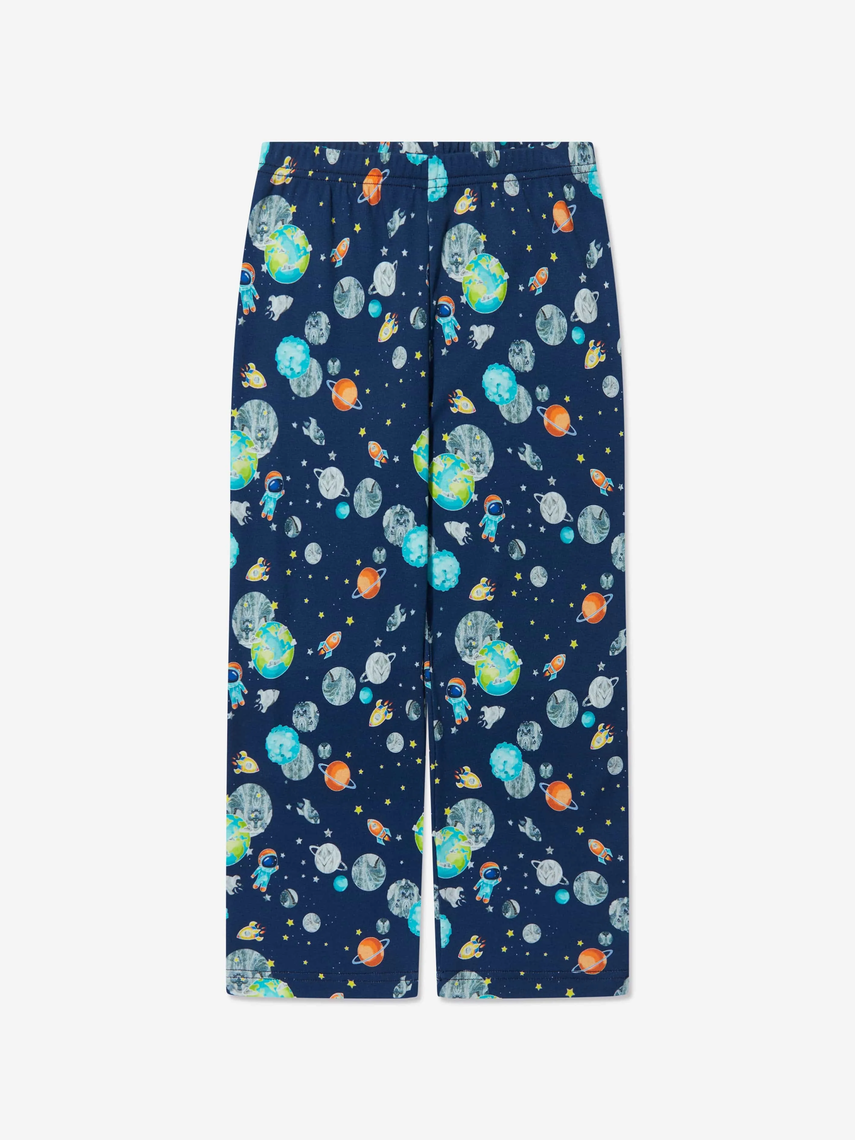 Amiki Children Boys Chris Space Print Pyjama Set in Blue