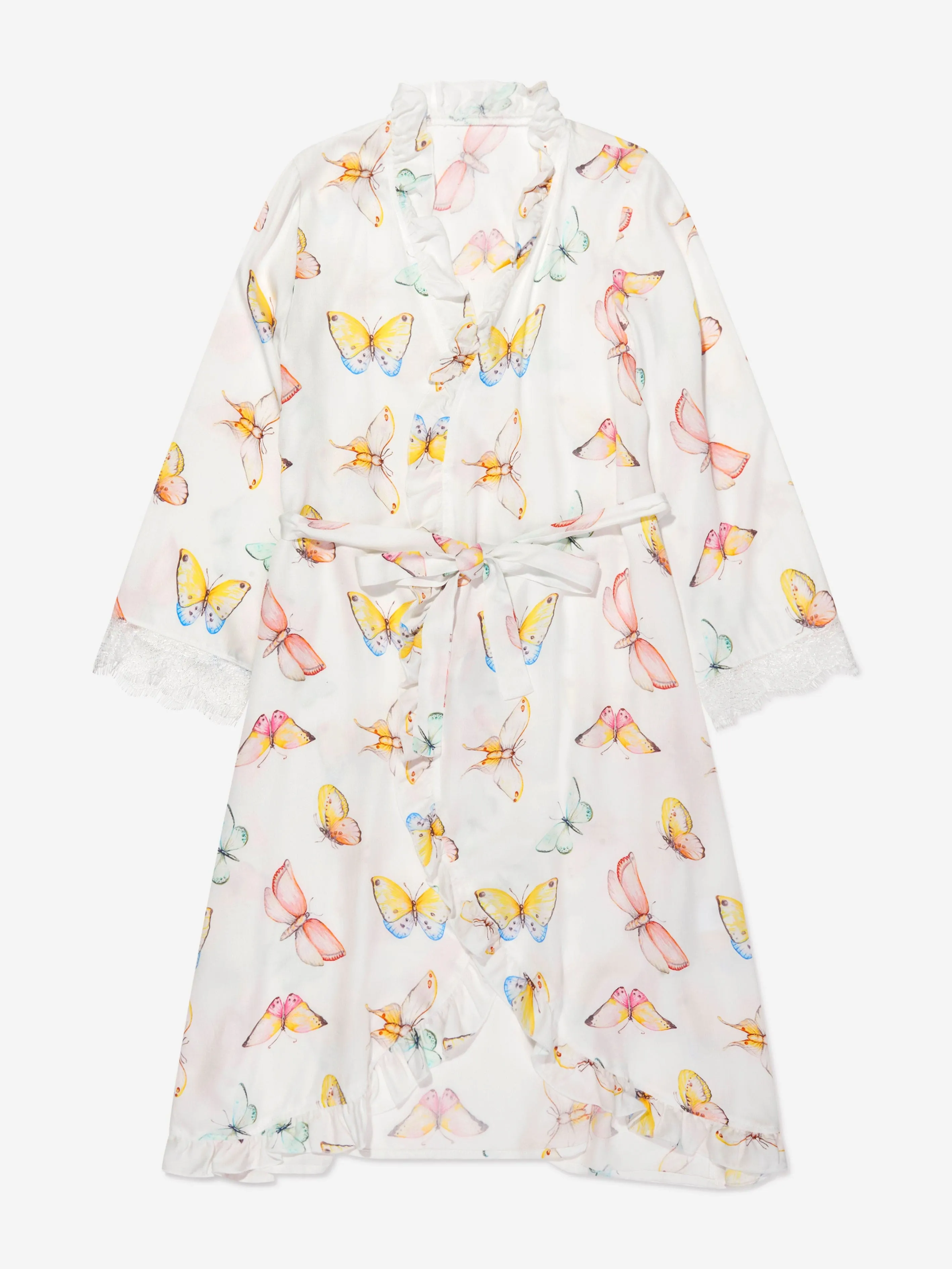 Amiki Children Girls Butterfly Patterned Sofia Dressing Gown