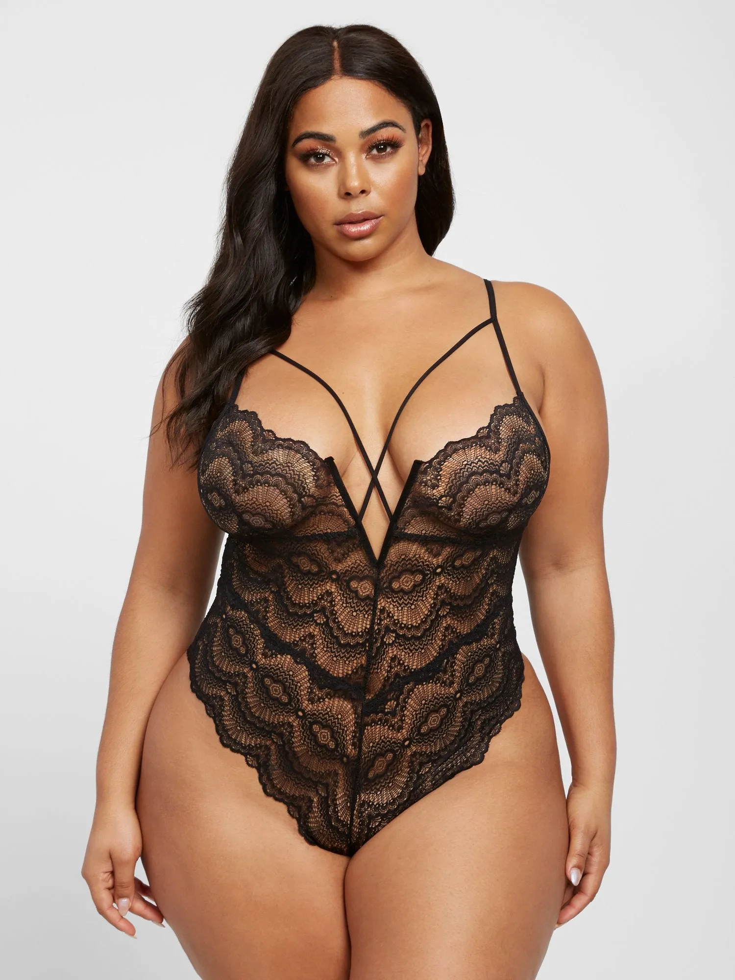 Angelina Floral Strappy Bodysuit