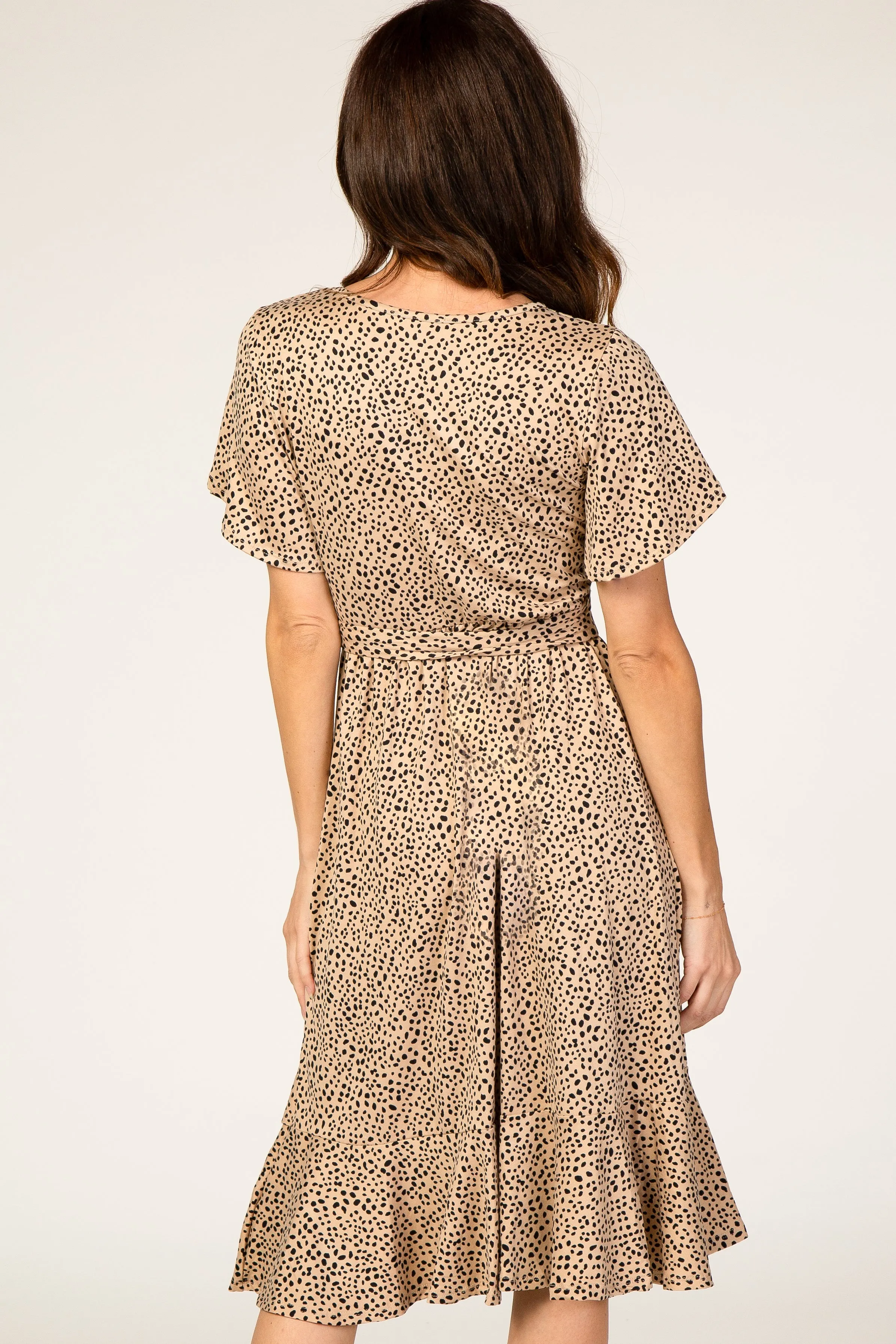 Animal Print Sash Tie Dress