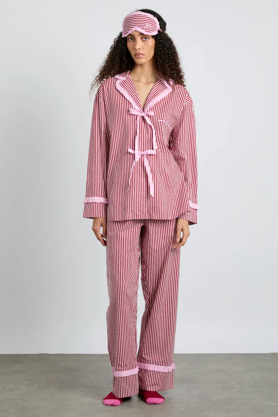 antonella pj set- red stripe