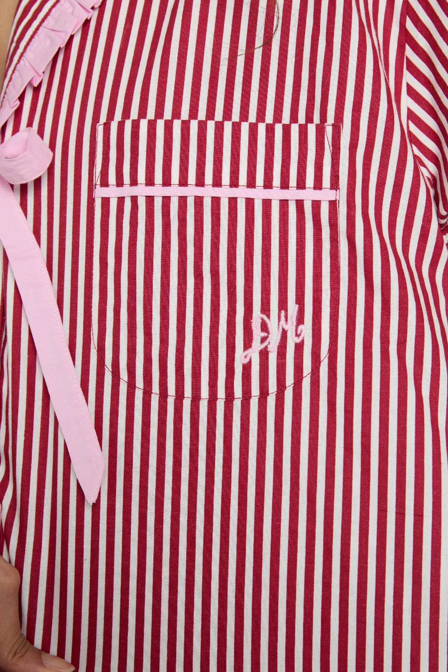 antonella pj set- red stripe