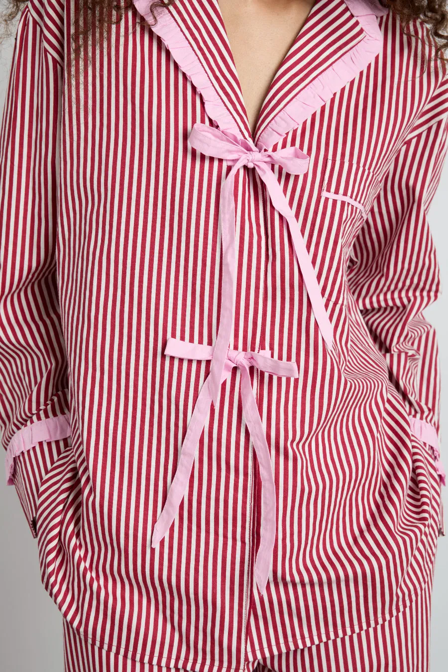 antonella pj set- red stripe