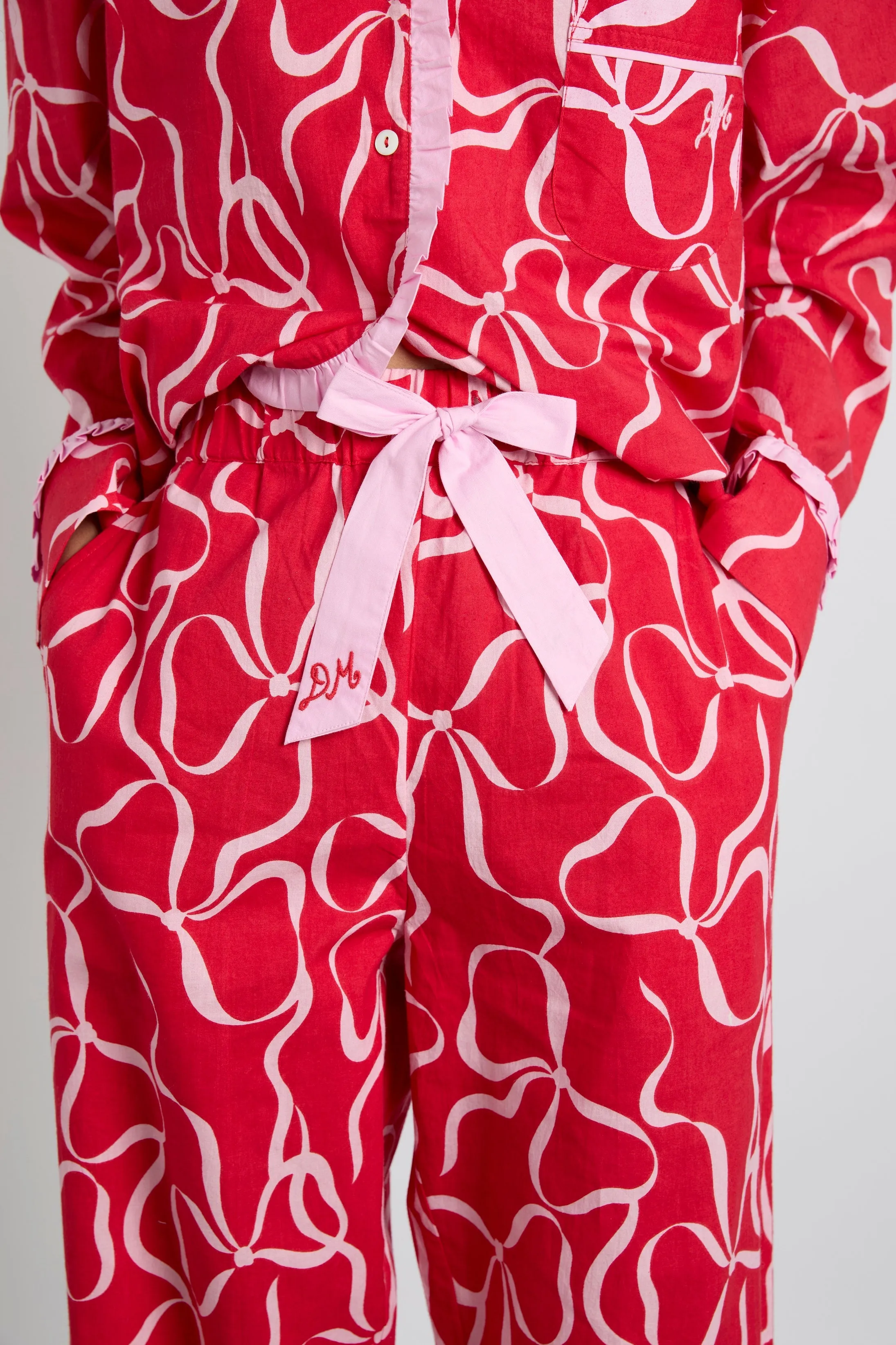 antonia pj set- red bows