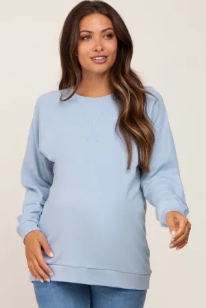 Aqua Long Sleeve Maternity Top