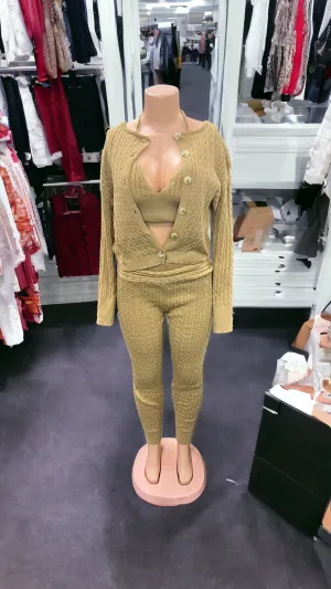 bad and boujee 3pc knitted sets