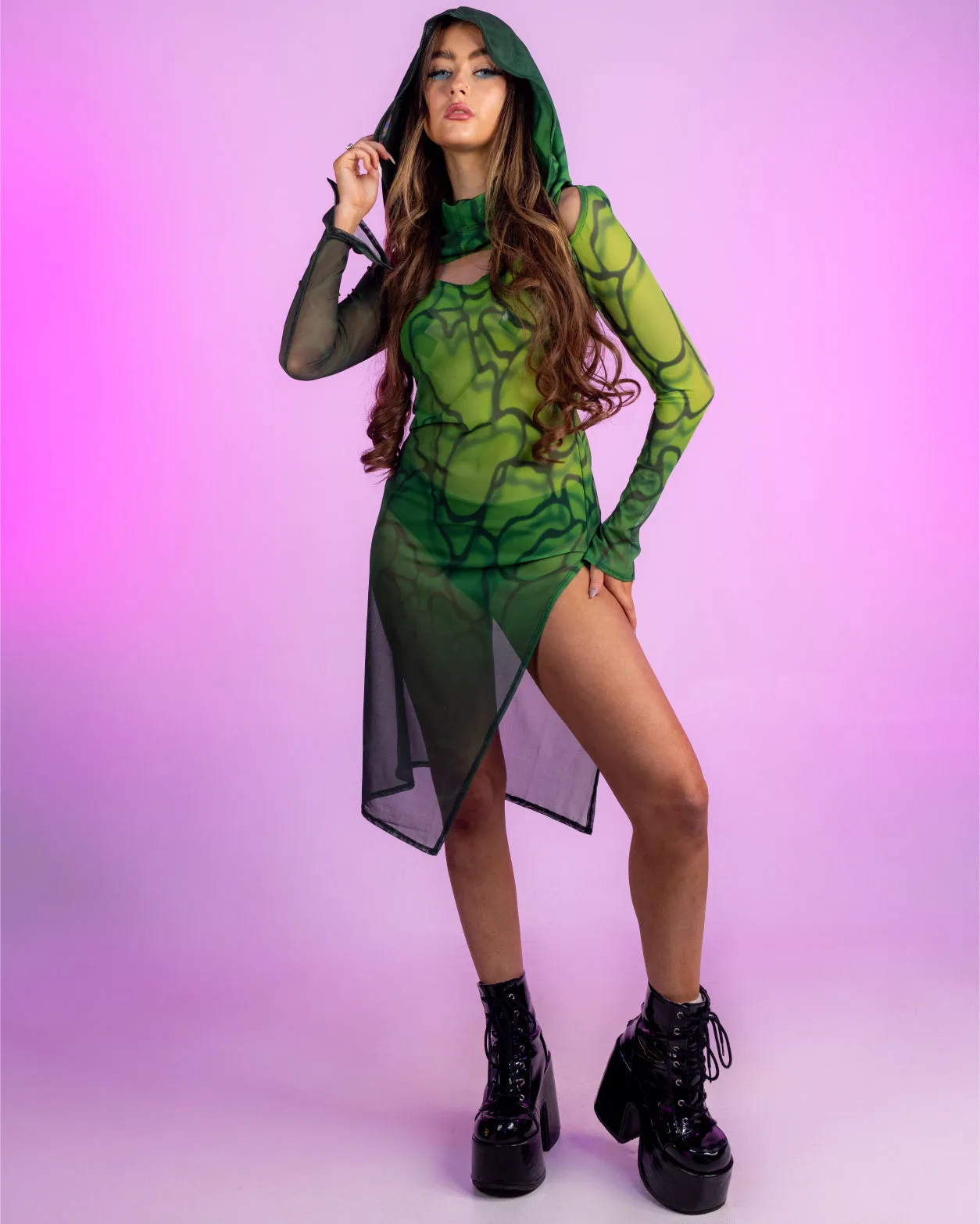 Badinka Acid Rain Mesh Dress