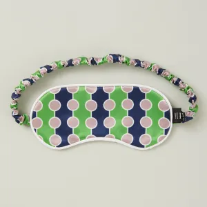 Barbecana Silk Cotton Sleep Mask - Navy/Lime