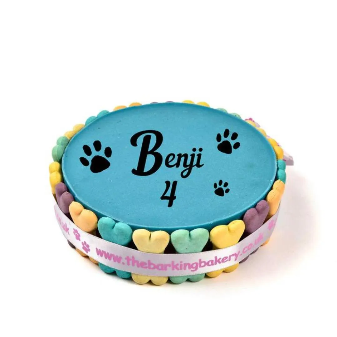 Barking Bakery Hand Written Blue Pawty Cake For Dogs