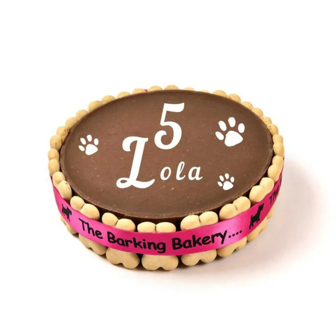 Barking Bakery Hand Written Carob Pawty Cake For Dogs