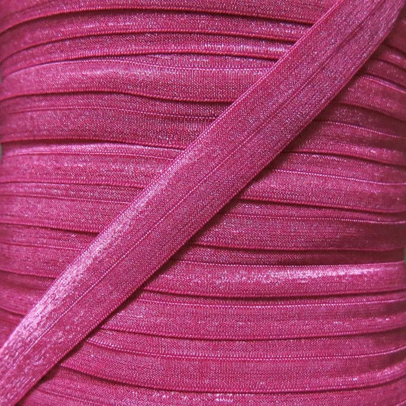 Berry Fuchsia Fold Over Elastic Trim