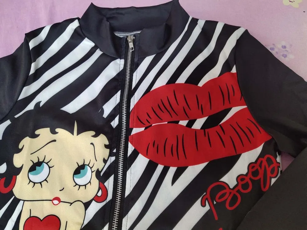 Betty Boop Two Piece Set Tracksuit