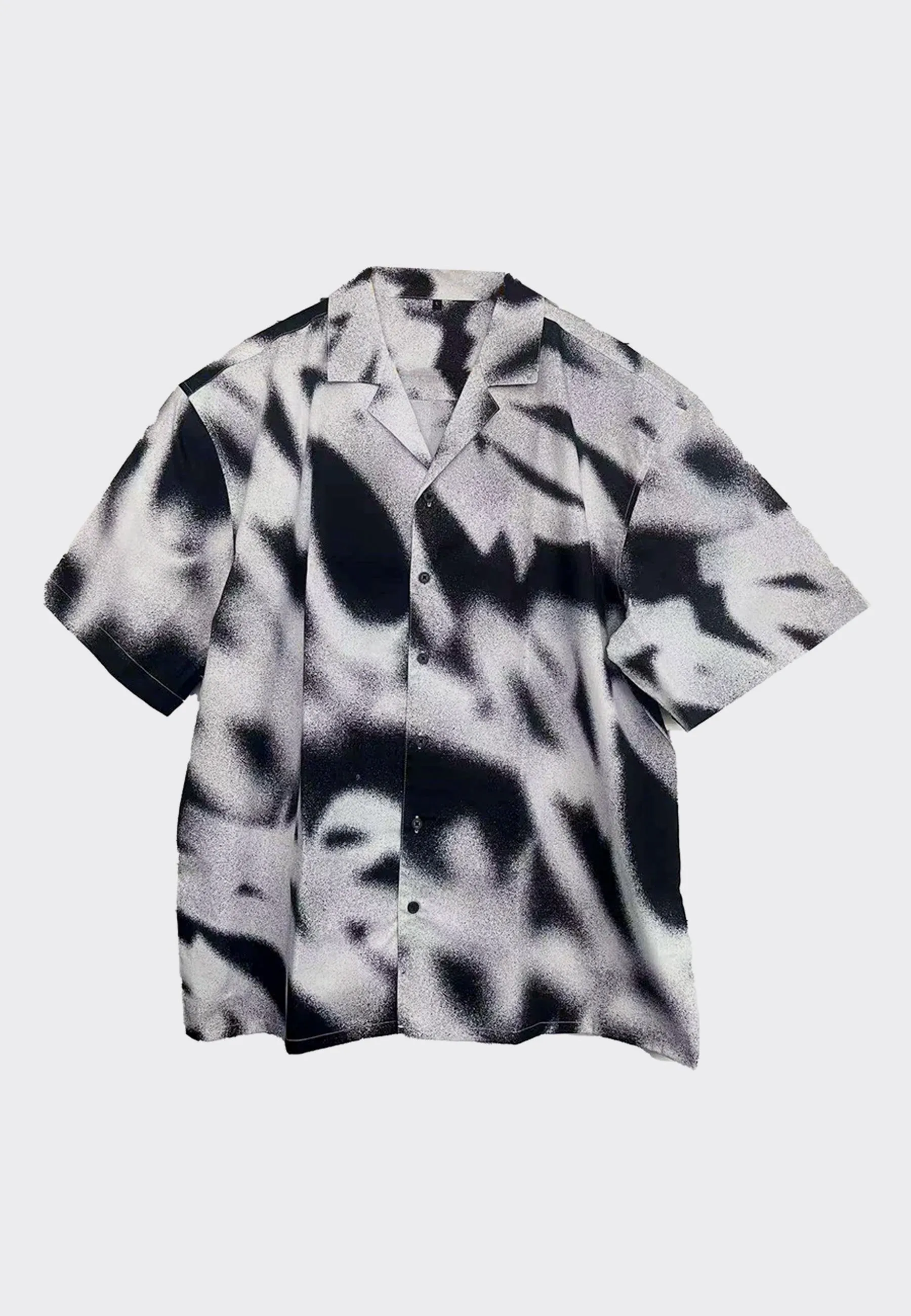 Big Tag Cuban Shirt - Black/White