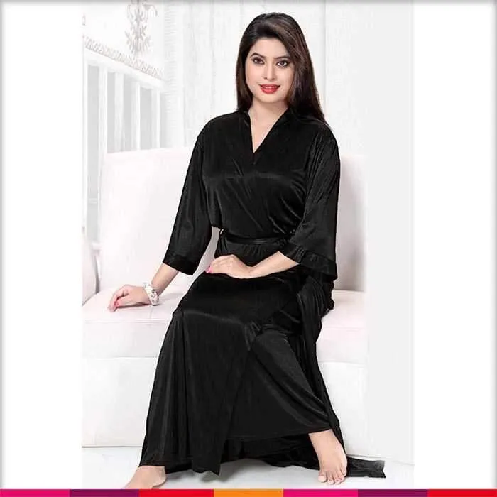 Black Nighty - FL-536 - Flourish 2 Piece Nightwear