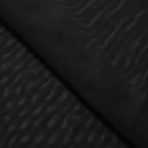 Black Power Mesh Nylon Spandex Fabric