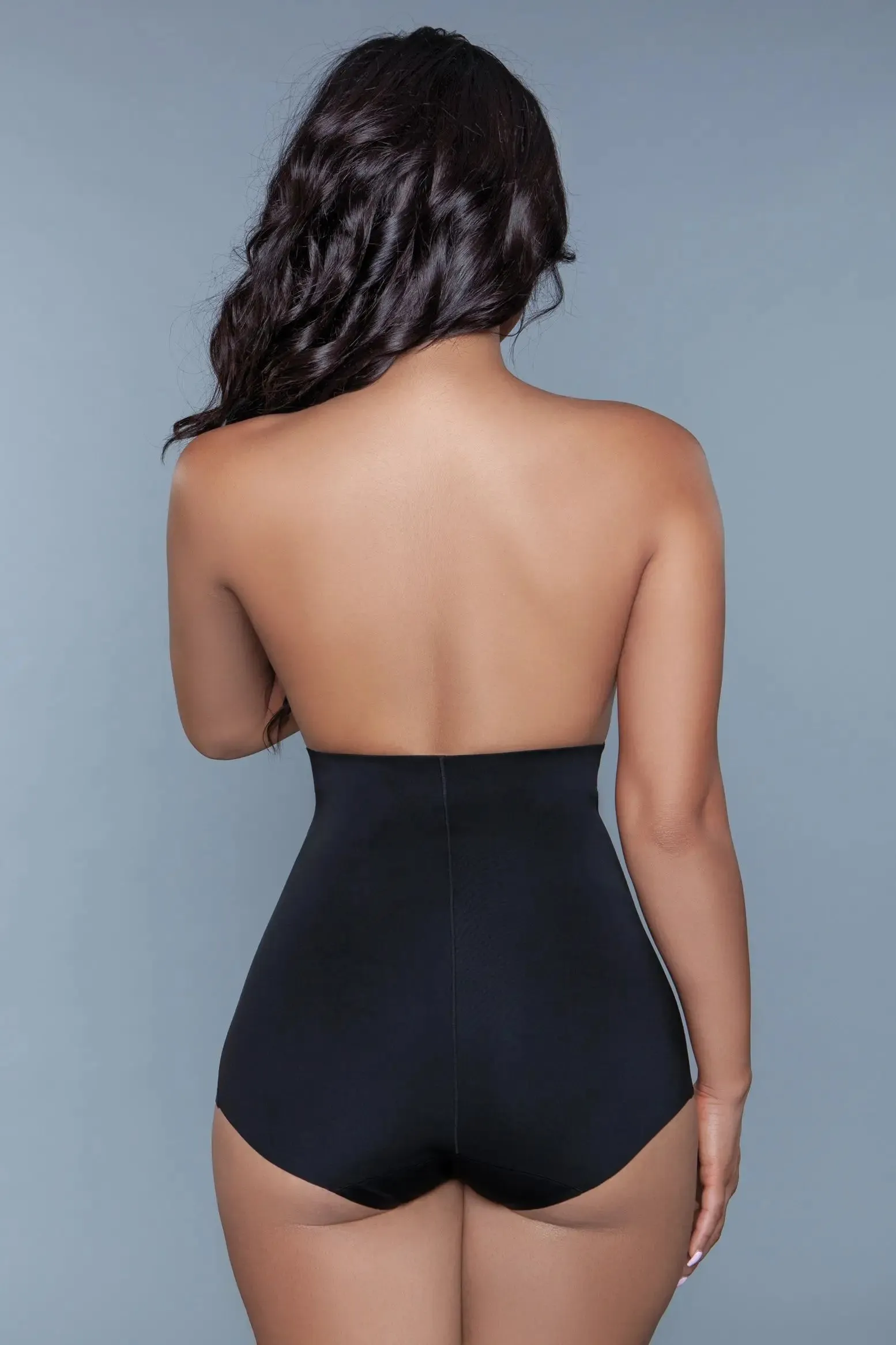 Black Seamless High-Waisted Brief