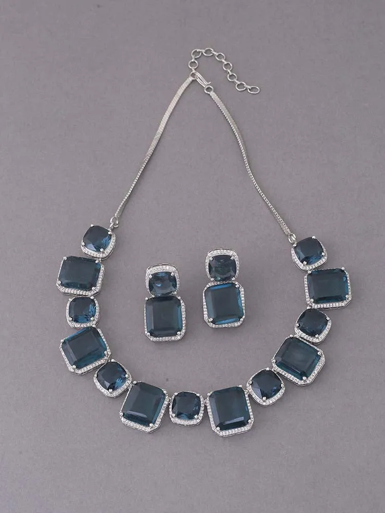 Blue Asenath Zirconia Jewellery Set