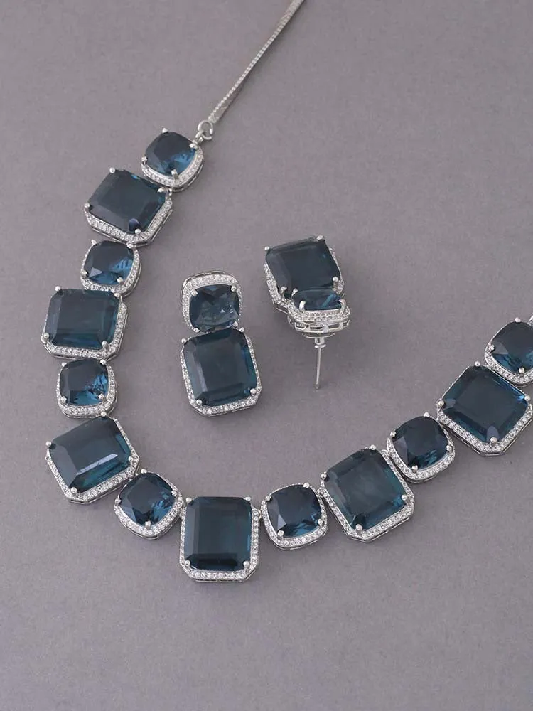 Blue Asenath Zirconia Jewellery Set