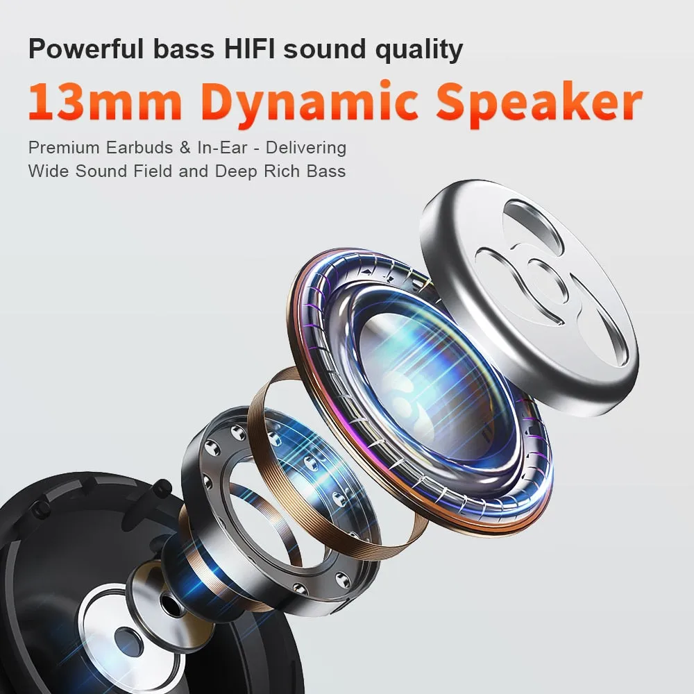 Bluetooth 5.3,  TWS HD Microphone Earphones