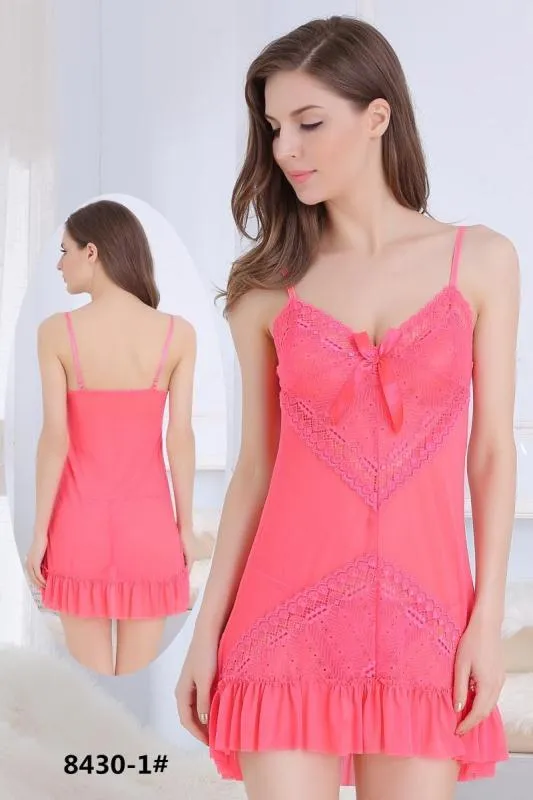 Boosah Short Romantic  Nighty For Women - 8430-1