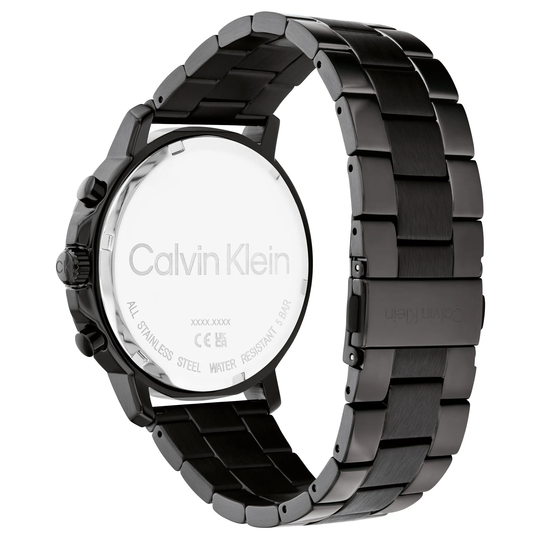 Calvin Klein Black Steel Green Dial Men's Multi-function Watch - 25200069