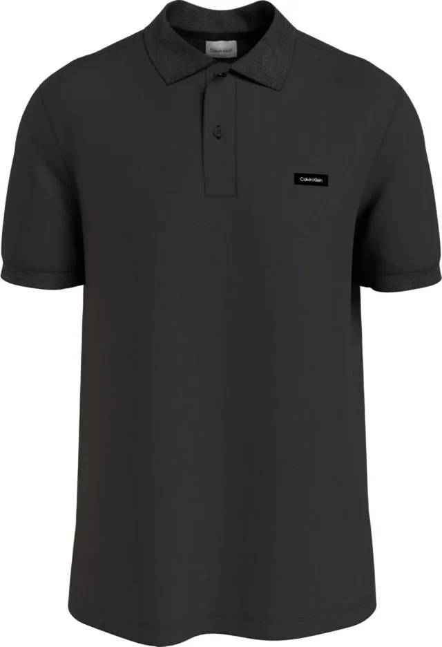 Calvin Klein Smooth Cotton Black Polo Black