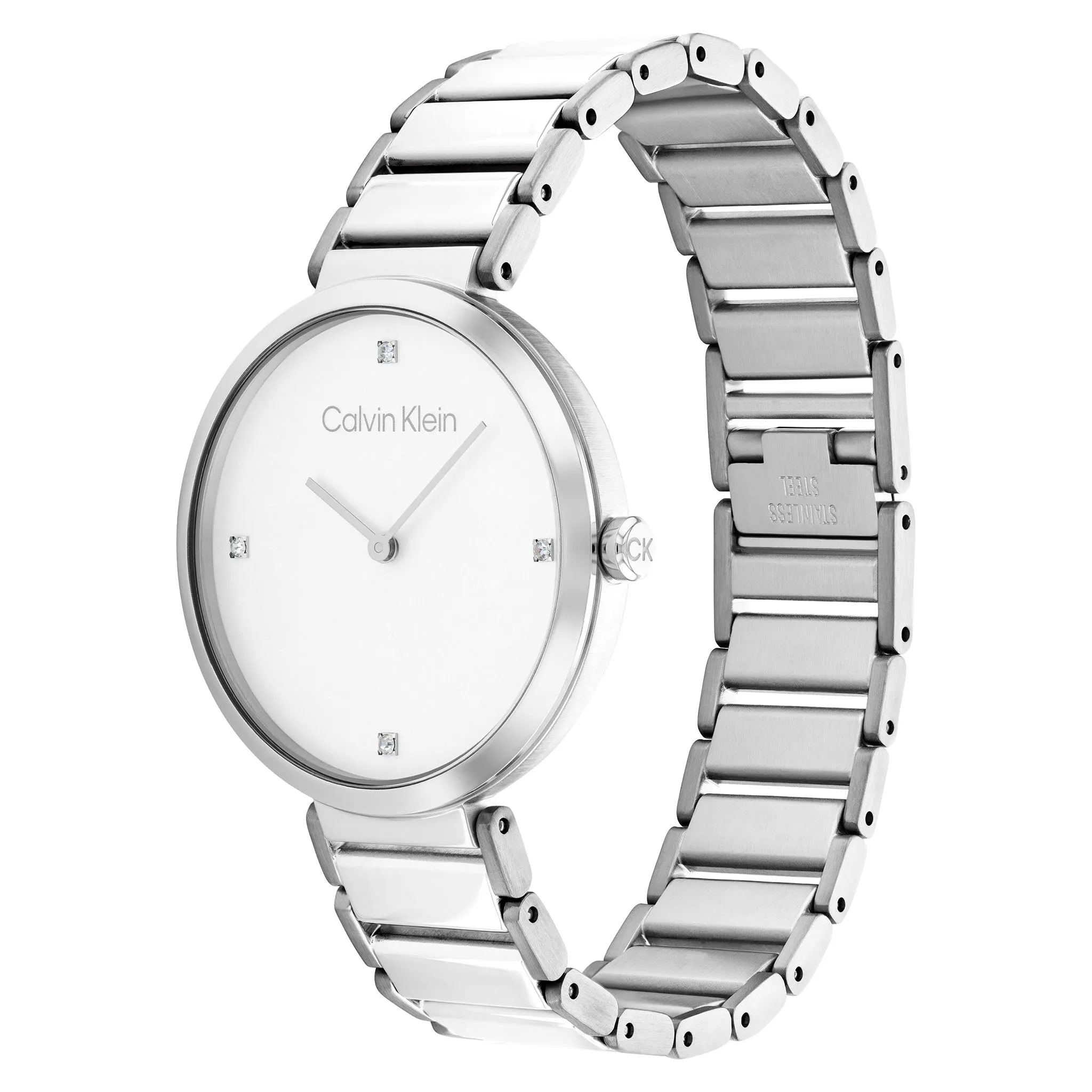 Calvin Klein Stainless Steel Silver Dial Women's Watch - 25200137