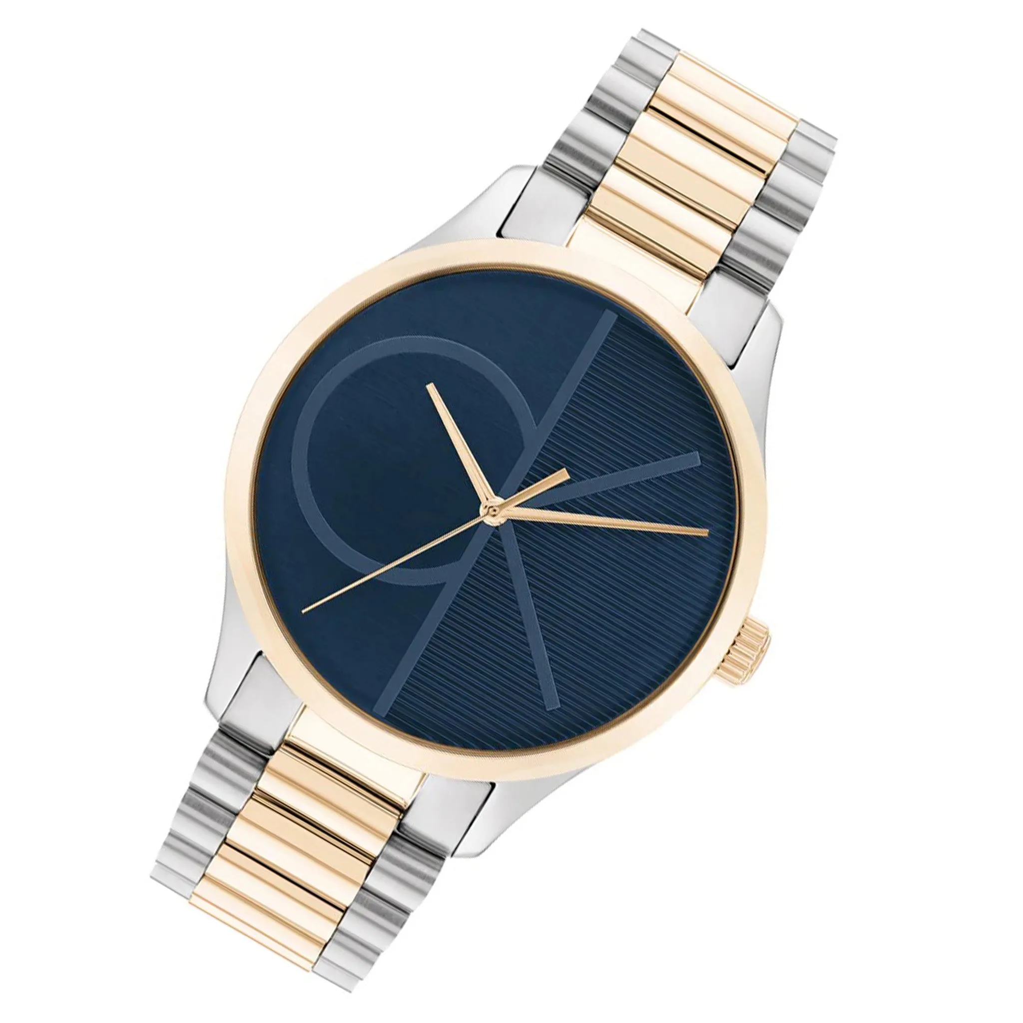 Calvin Klein Two-Tone Steel Blue Dial Unisex Watch - 25200165