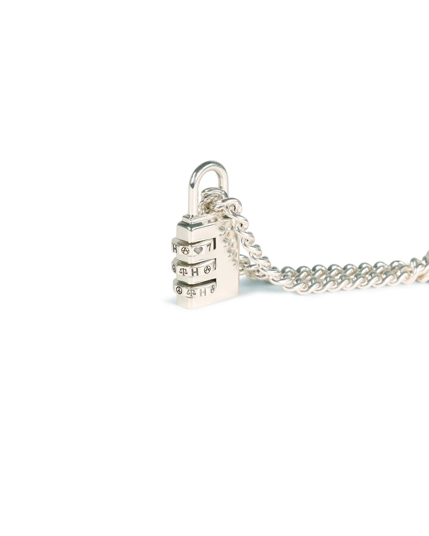 Cameron Studio Combination Padlock Pendant - 925 Sterling Silver