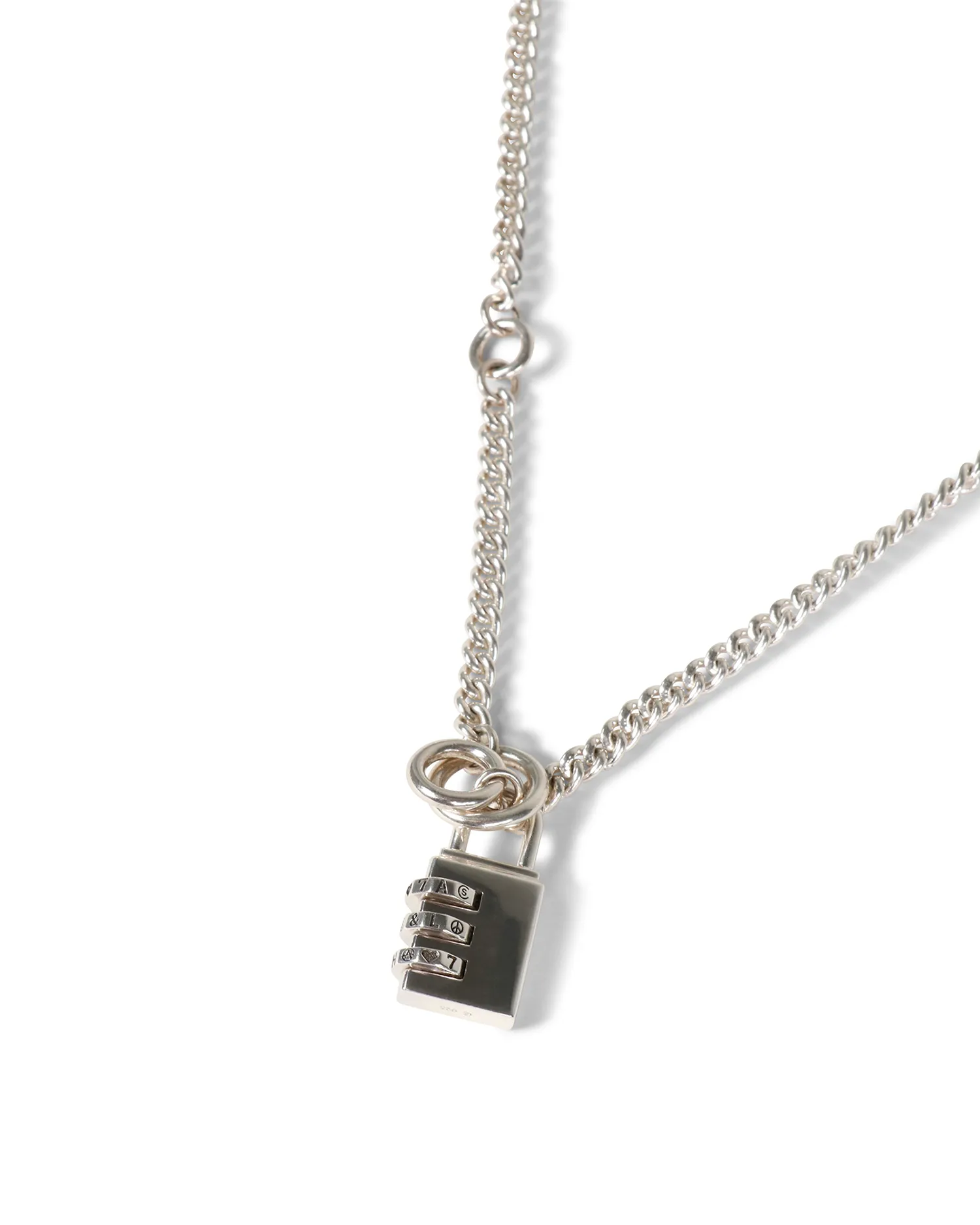 Cameron Studio Combination Padlock Pendant - 925 Sterling Silver