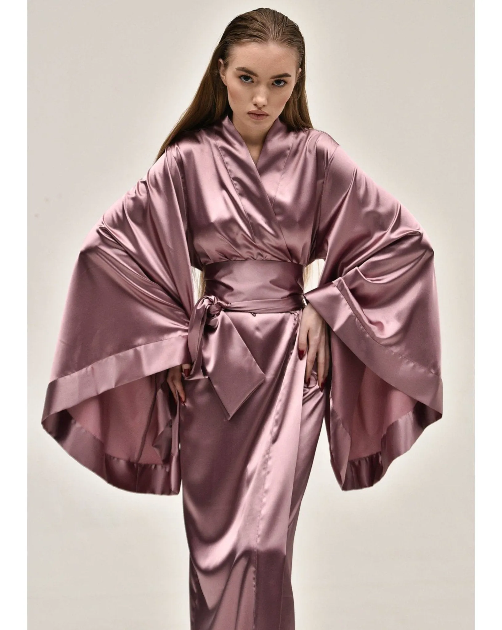 Classic Silky Kimono Robe