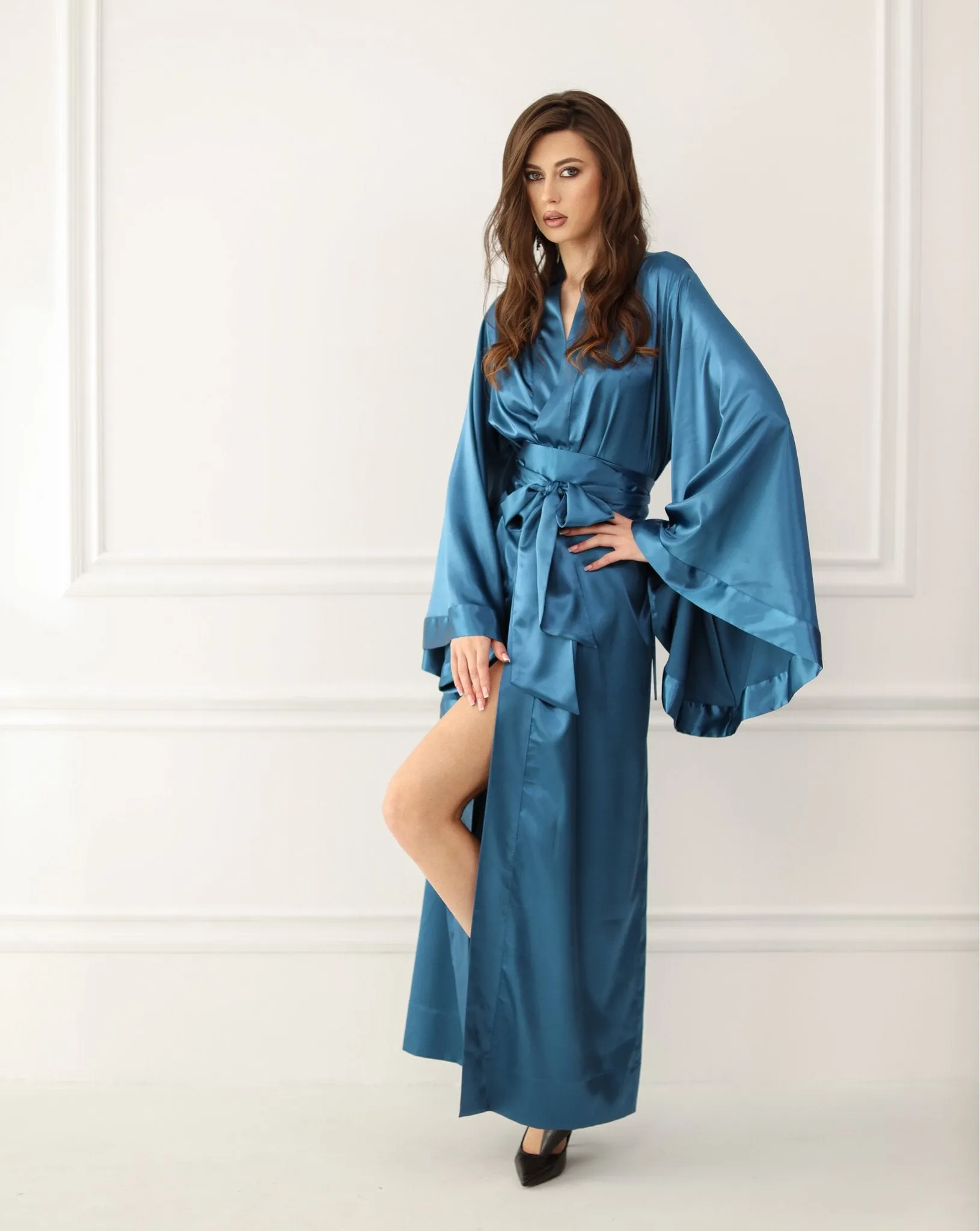 Classic Silky Kimono Robe