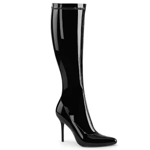 CLASSIQUE-2000 Black Patent Knee High Sexy Boot Clearance Boot