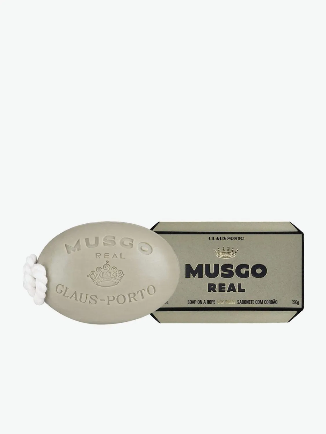 Claus Porto Musgo Real Cleansing Bar Soap on a Rope Oak Moss