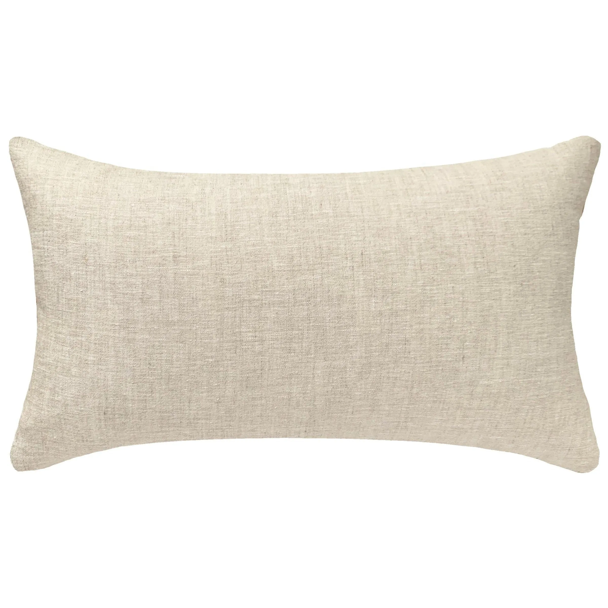 Cowrie Embroidered Lumbar Pillow - Natural