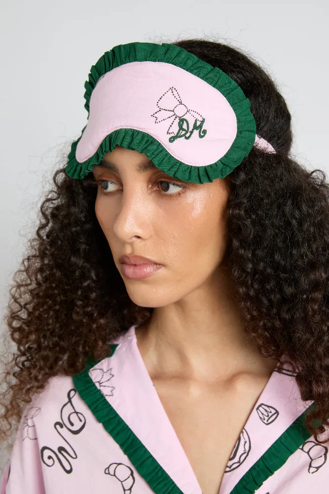 damson pj eye mask - pink symbols