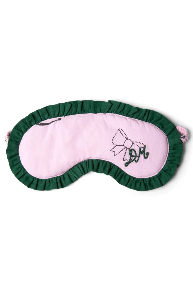 damson pj eye mask - pink symbols