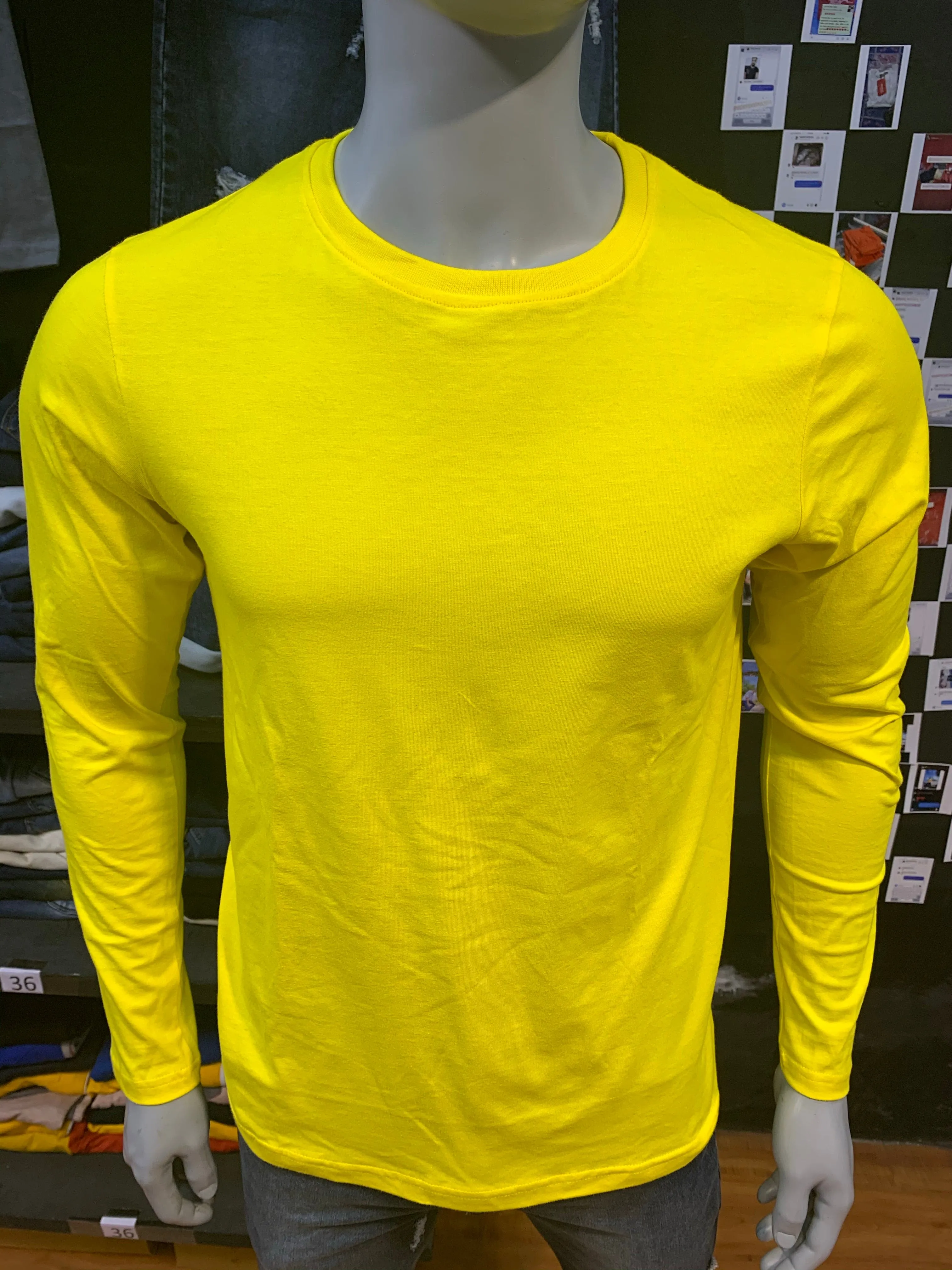 Dark Lemon Basic Cotton Full Sleeves Tshirt