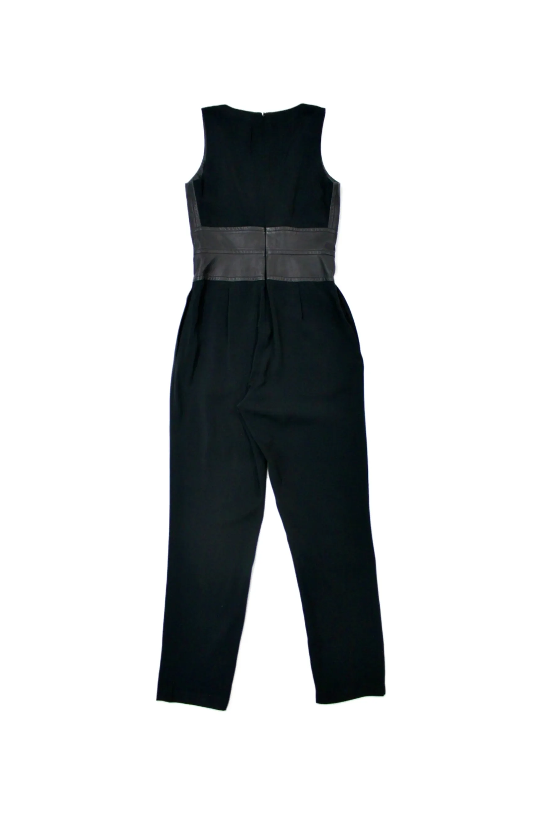 DKNY - Pleather Bodice Jumpsuit